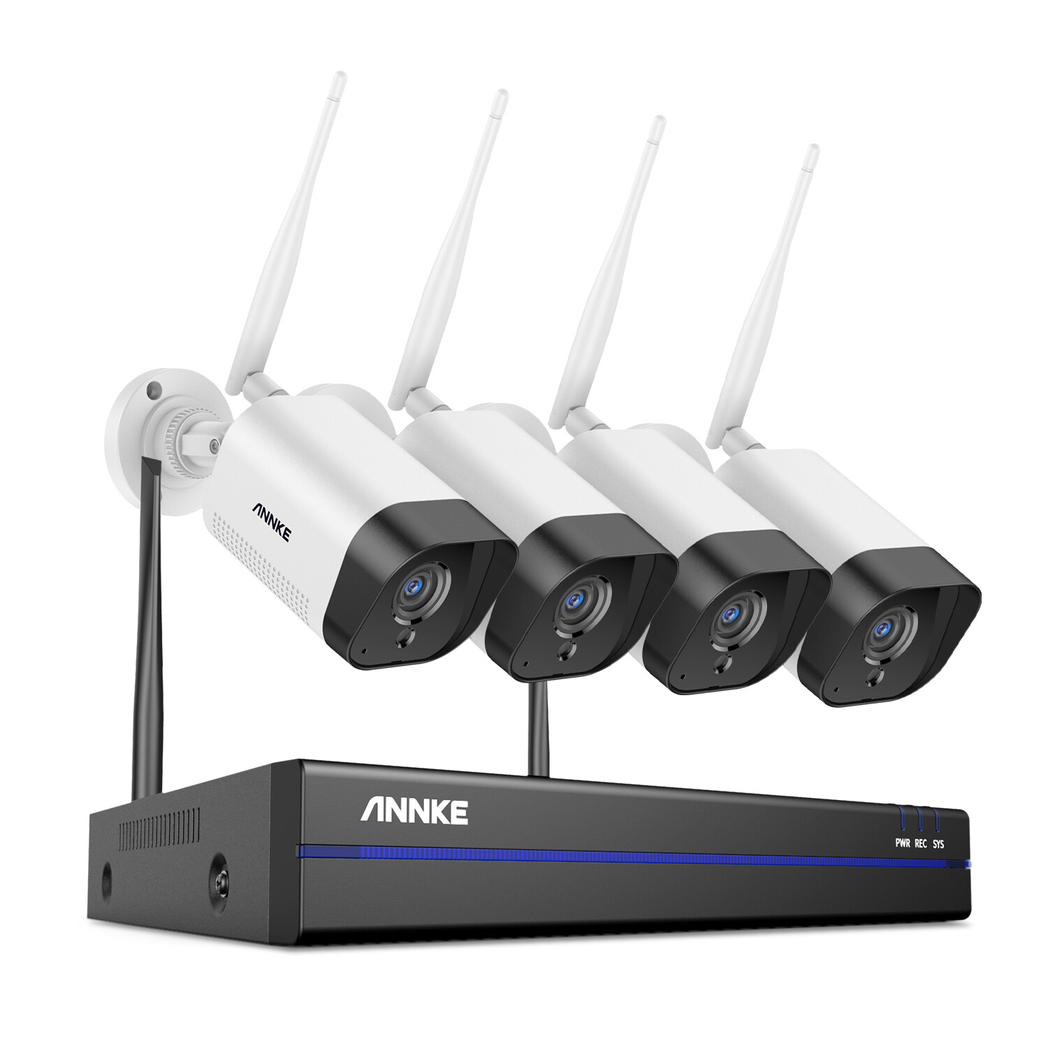 ANNKE 10CH NVR Wireless 5MP Security Camera System Two Way Audio Outdoor H.265+