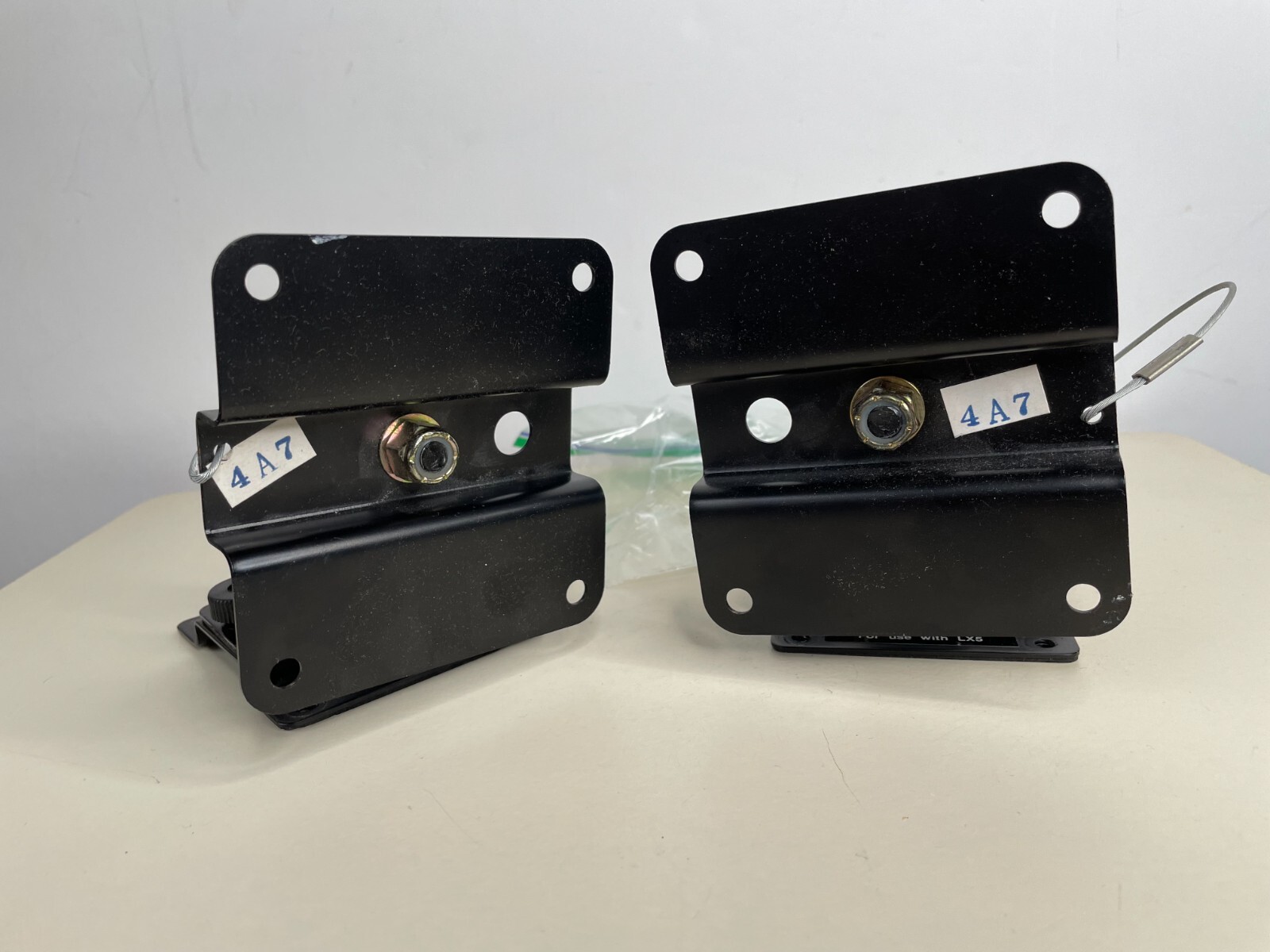Pair Universal Speaker Wall Mounts Mission W/ Safety Cable Adjustable
