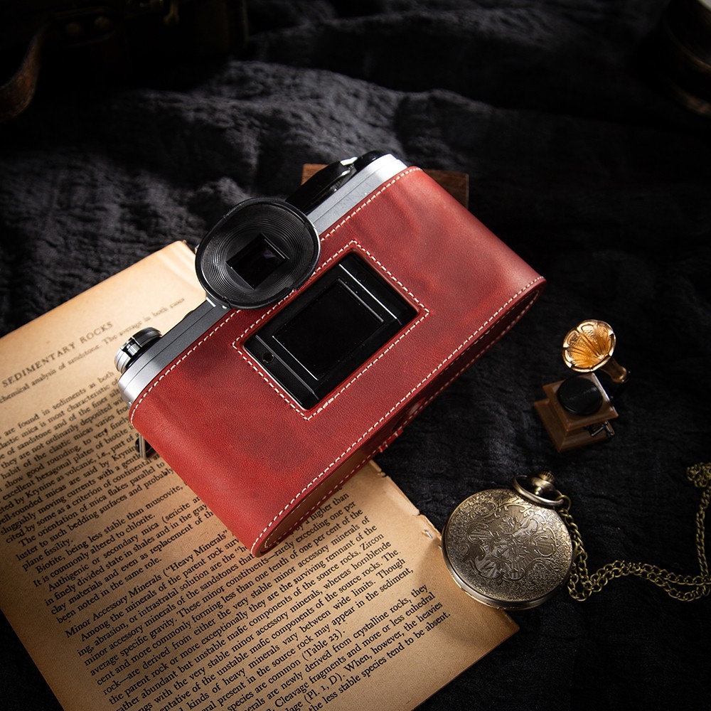 For Canon AE-1 AE-1P Camera collocation Real Leather Half Camera Case Bag Cover