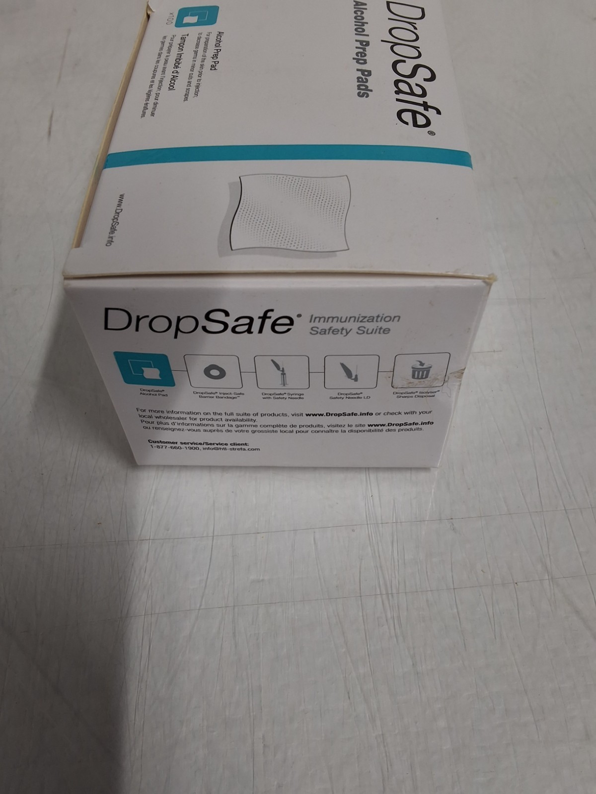 Drop Safe Alcohol Prep Pads 1 Boxes (100 Alcohol Pads)