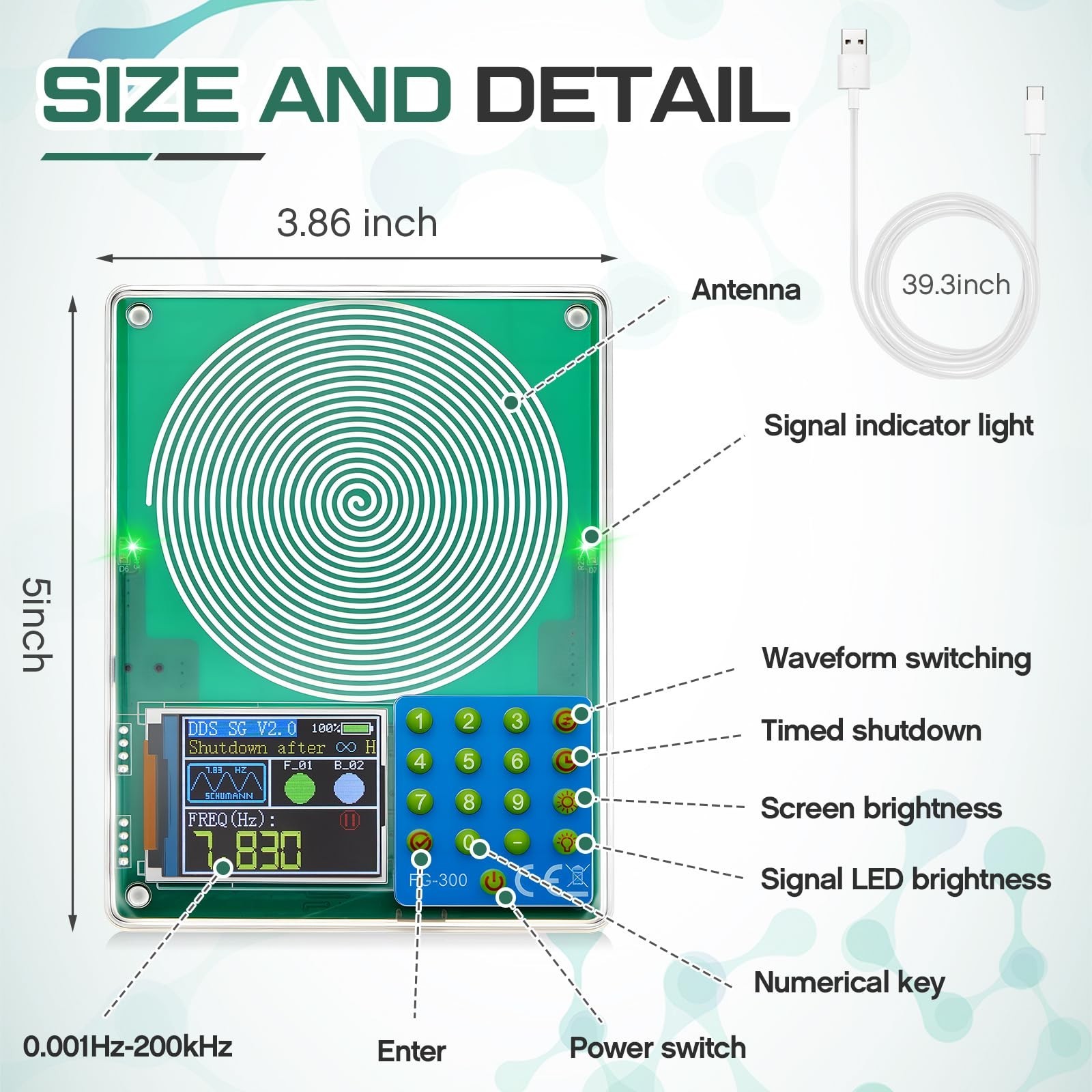 Adjustable Schumann Sine Wave Resonance Generator Ultra Low Frequency Generat...