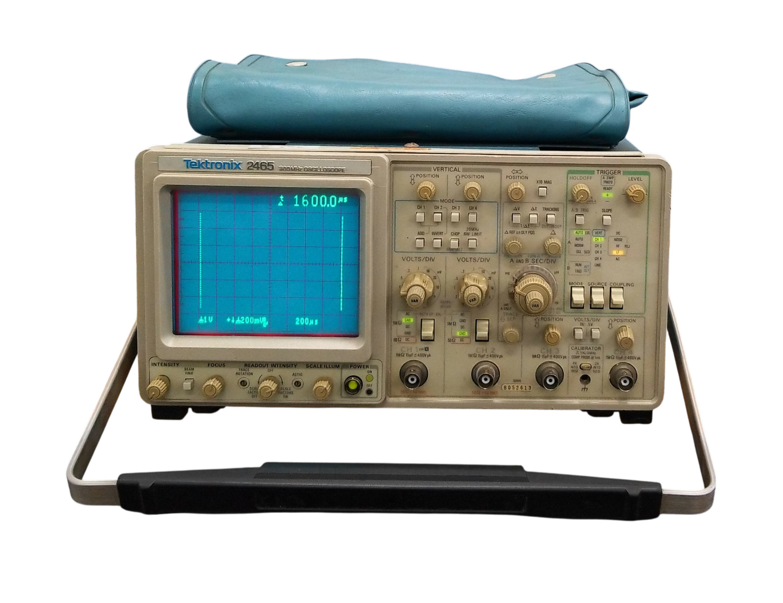 Tektronix 2465 300MHz 4-Channel Analog Oscilloscope Portable CRT Test Scope
