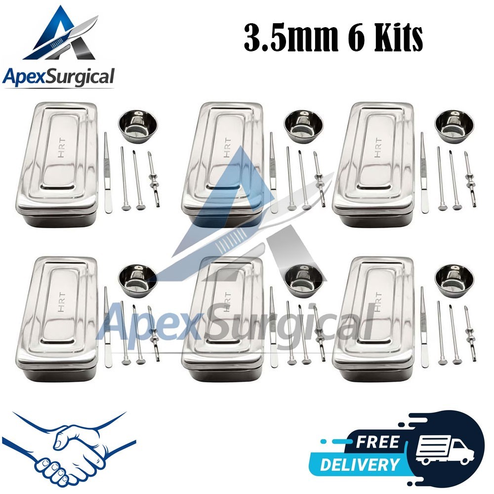 3.5mm HRT Trocar kits Hormone Replacement Pellet Insertion Trocars 6 Sets