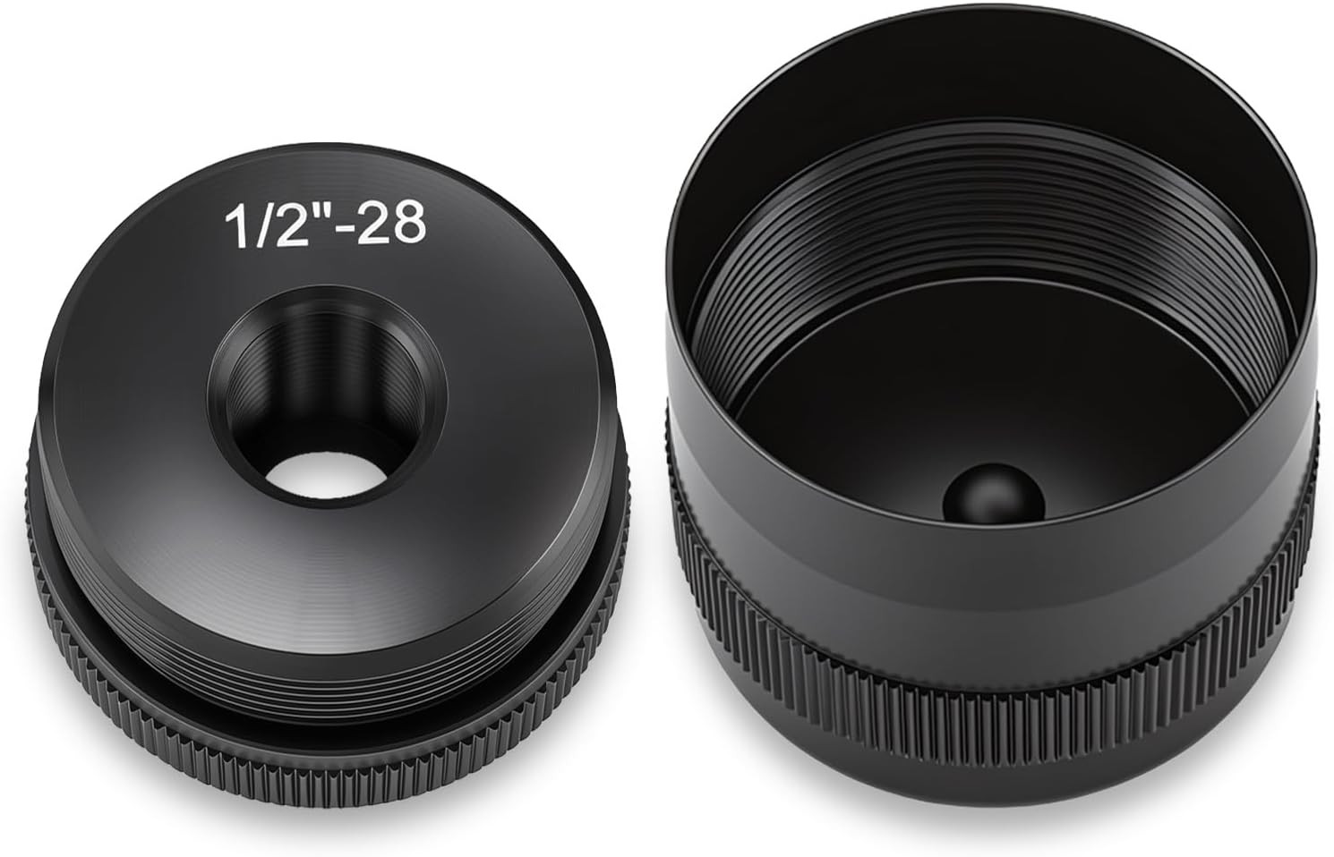 1/2"-28 Threaded Aluminum End Caps, for Maglite D Combo Cell Flashlight