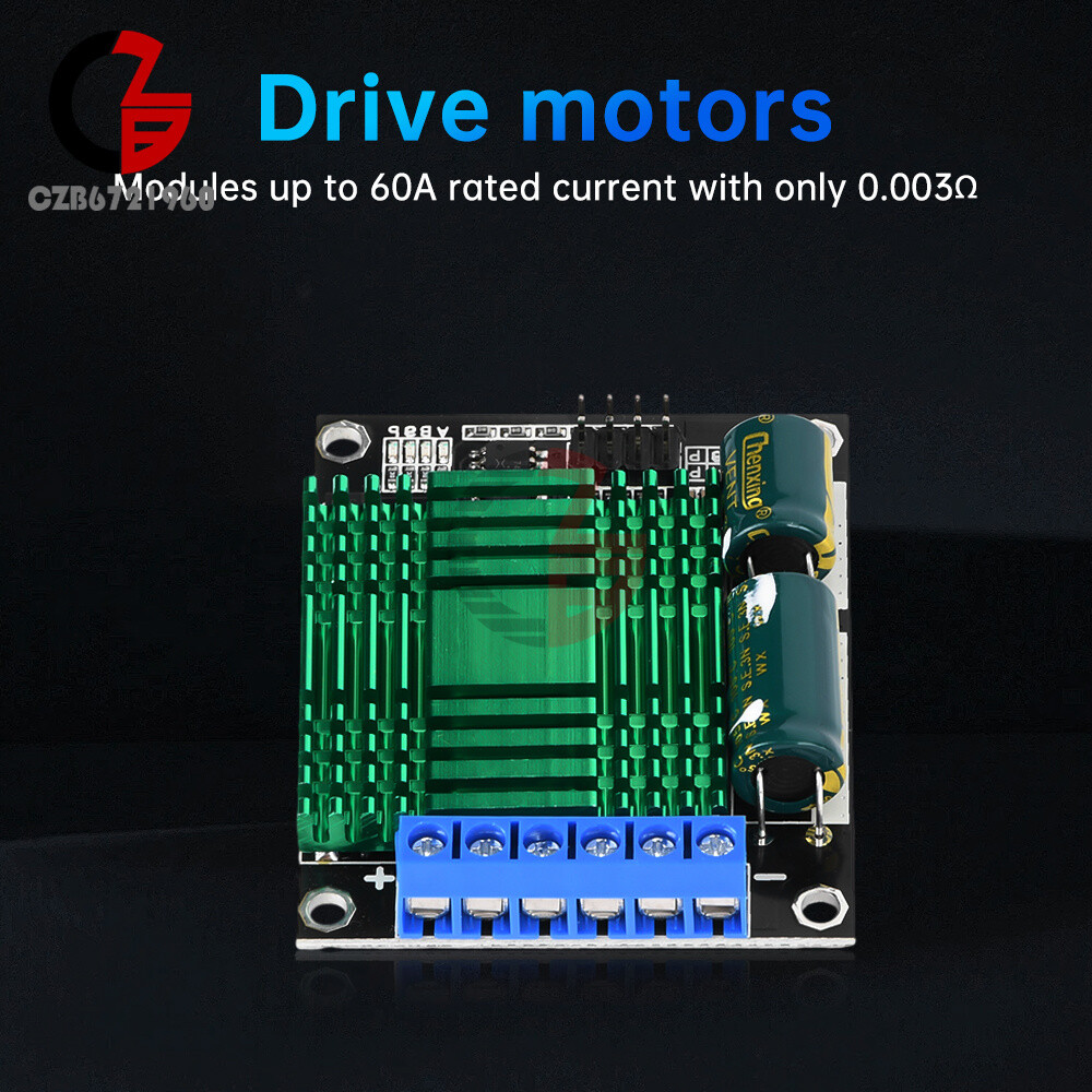 9V-30V 60A Dual PWM DC Motor Driver Module High Power H-Bridge Speed Controller