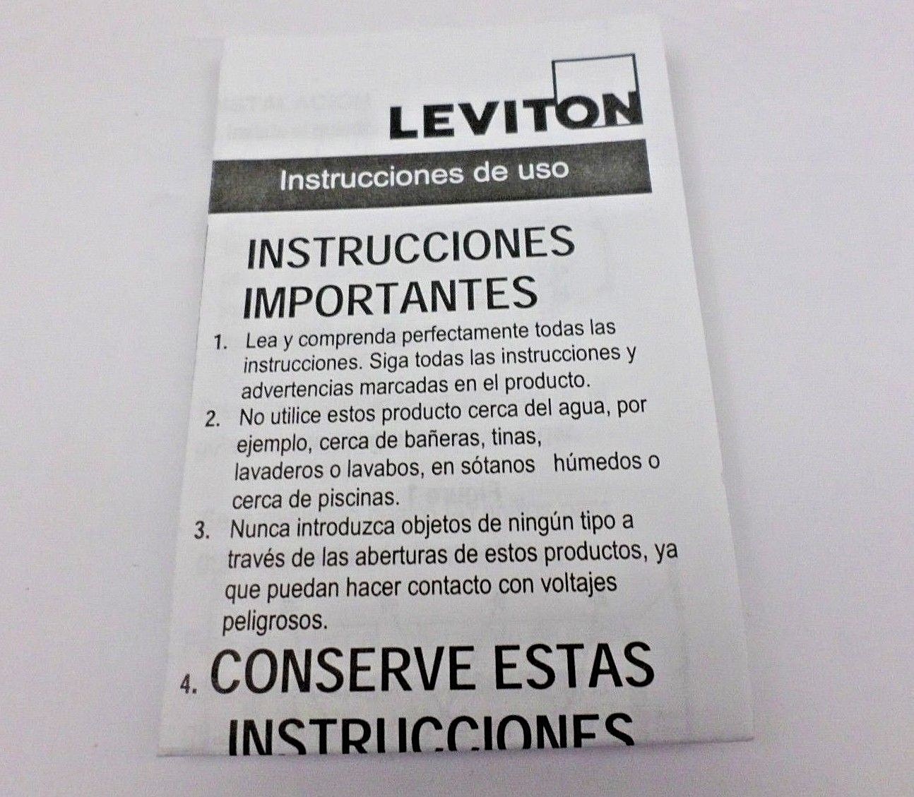 Leviton E2XHD-CMB Rear Cable Manager Black NOS OPEN BOX**