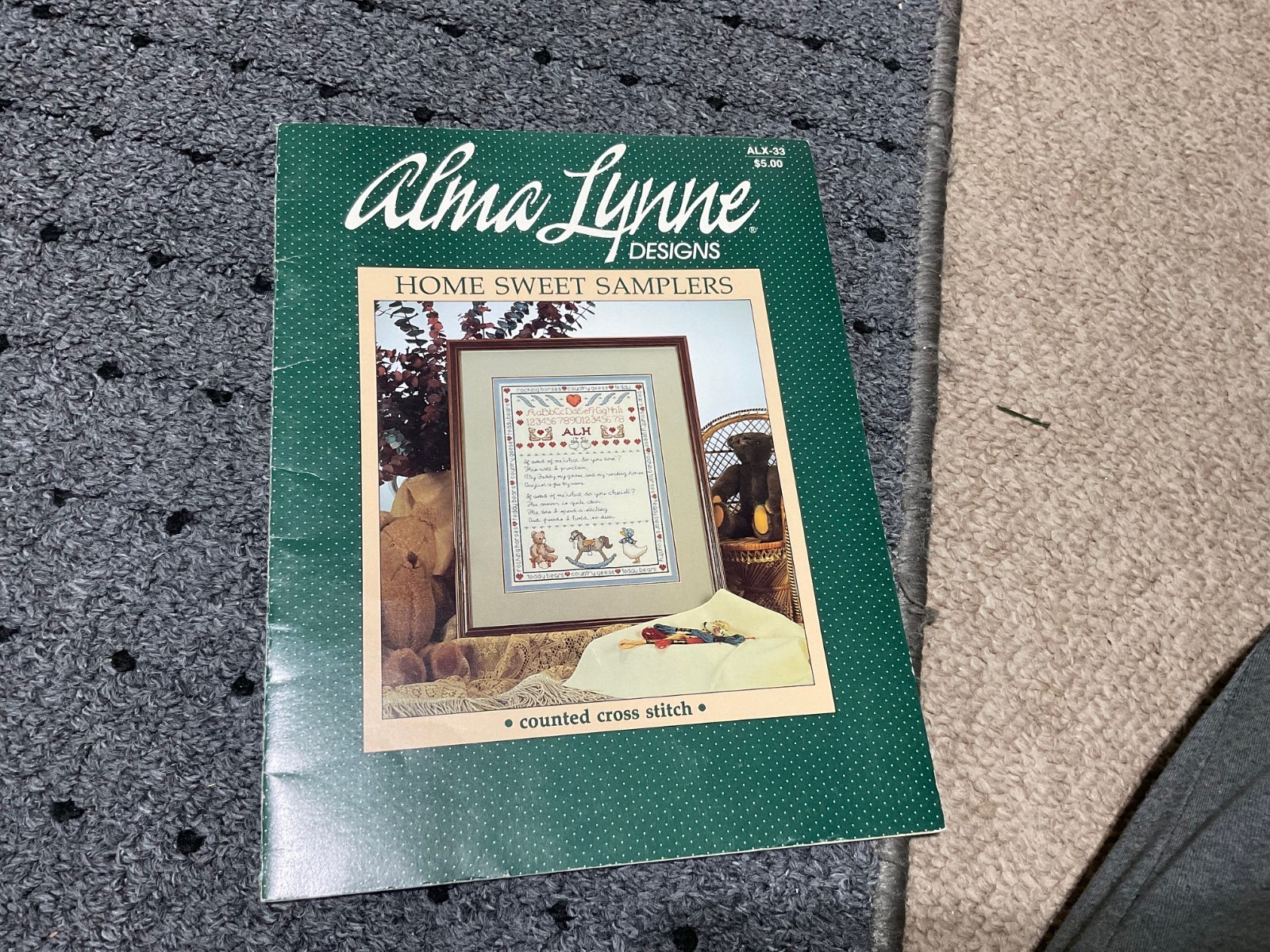 NOS Home Sweet Samplers cross stitch pattern book  . ©1985 . Alma Lynne designs