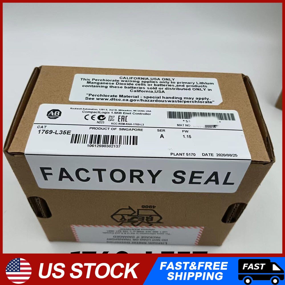 New Sealed AB 1769-L35E SER A CompactLogix 1.5 MB ENet Controller TX