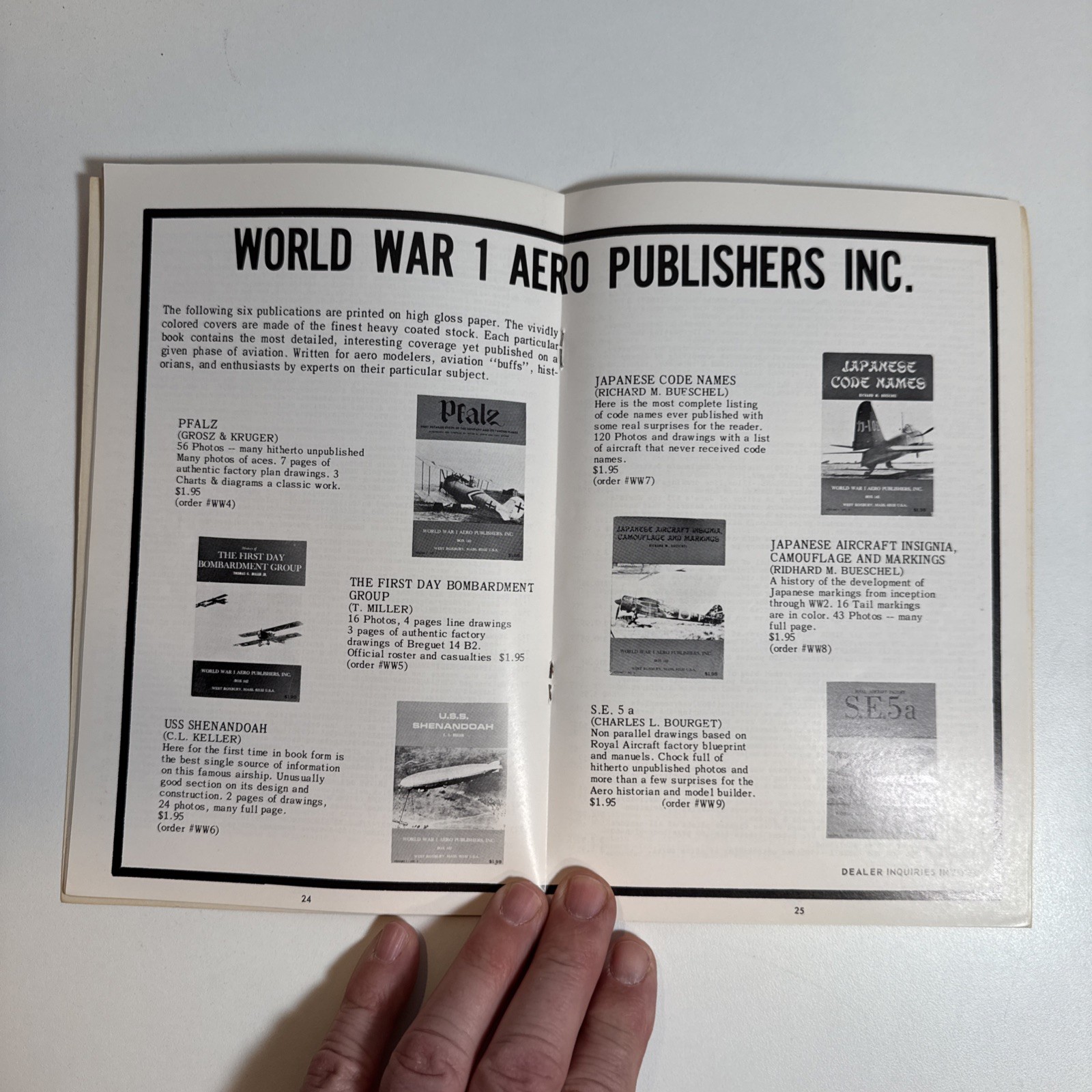 World War I Aero Bookshop Catalog 12