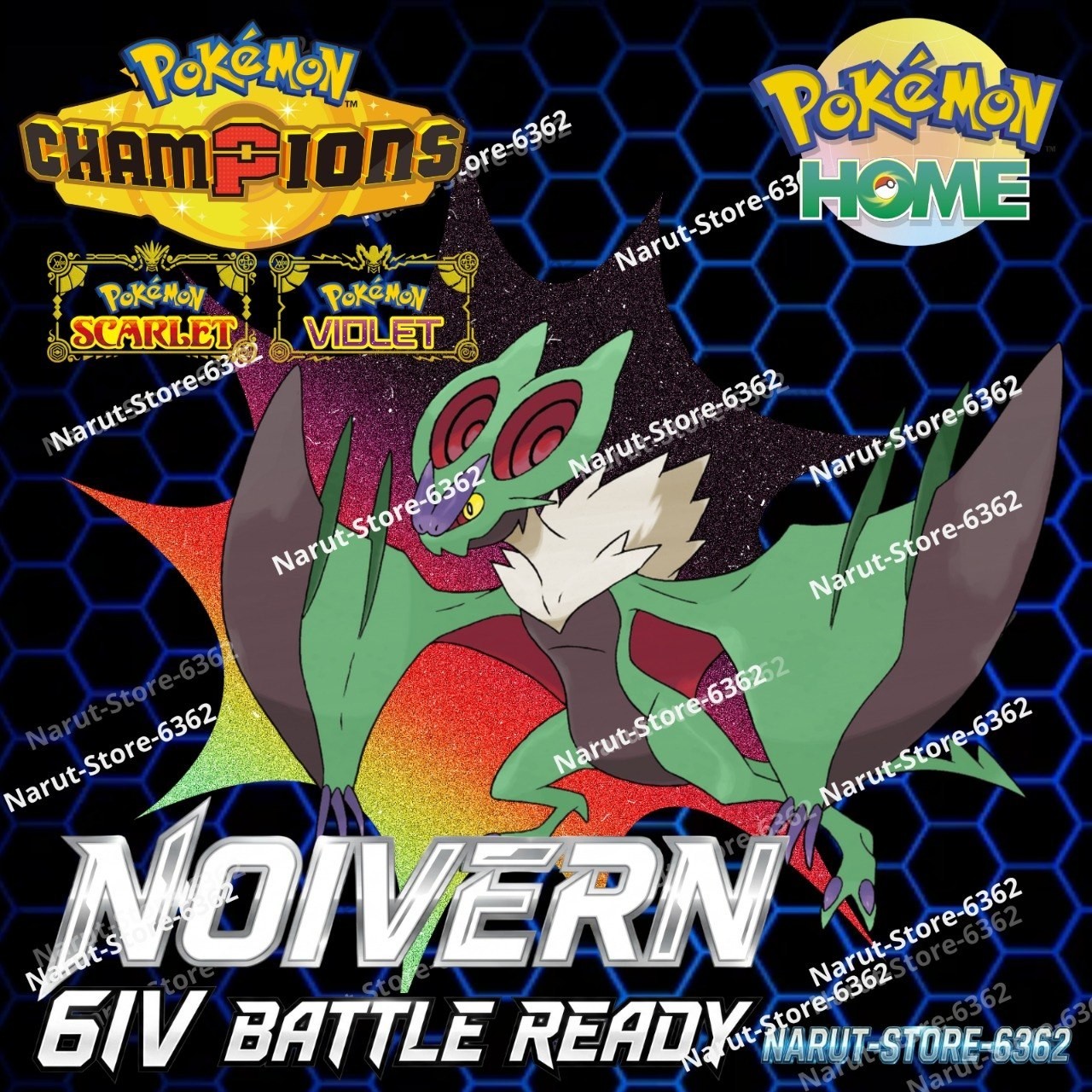 NOIVERN 🔥6IV SHINY POKEMON HOME🔥Pokemon CHAMPIONS