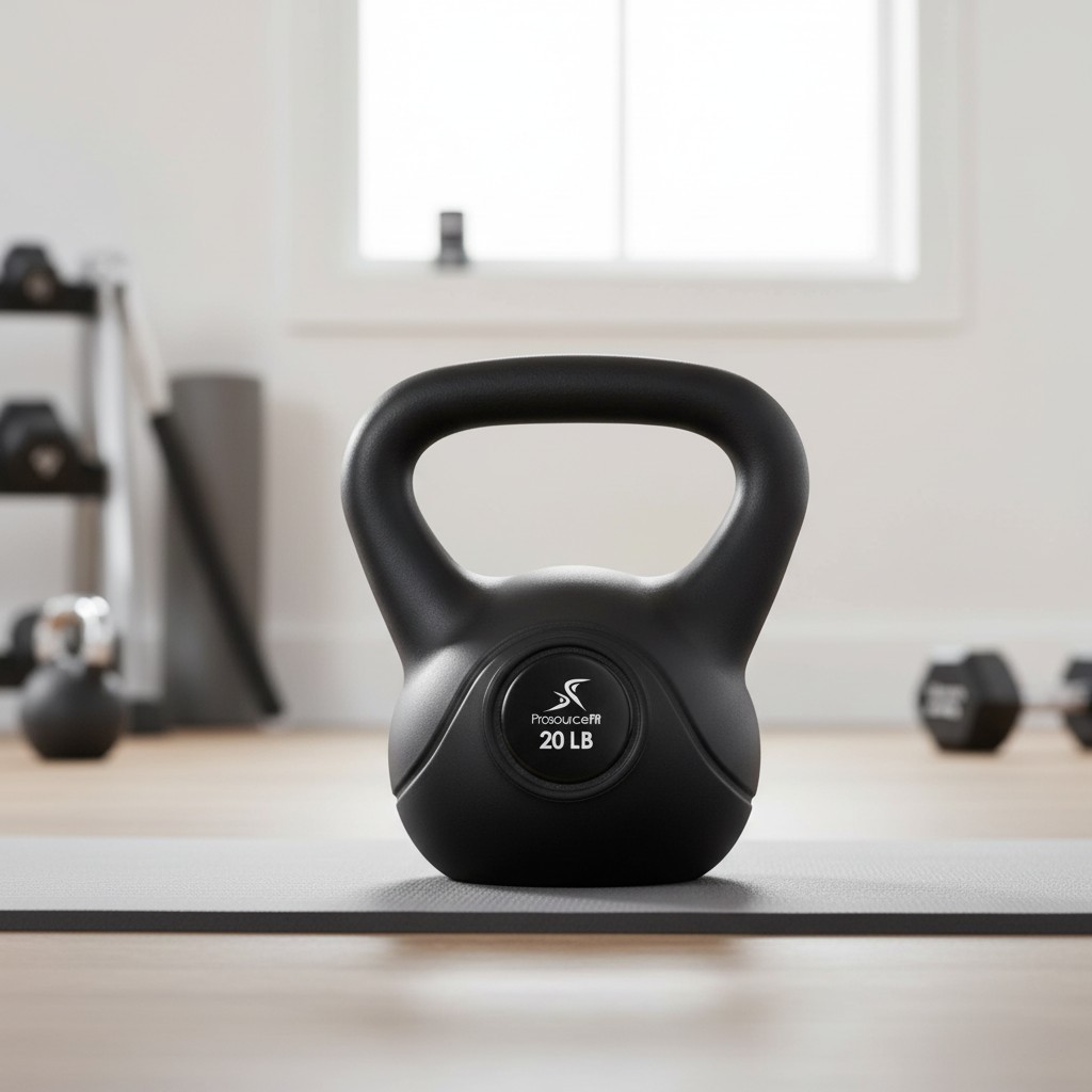 Durable 20lb Vinyl Kettlebell - Strength Training for Indoor and Outdoor Fitness