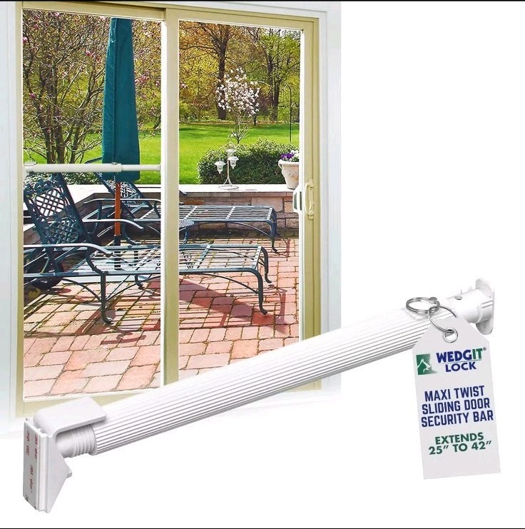 Set of 4 Wedgit Door Window Large Security Locks Extends 25" to 42” White NIB