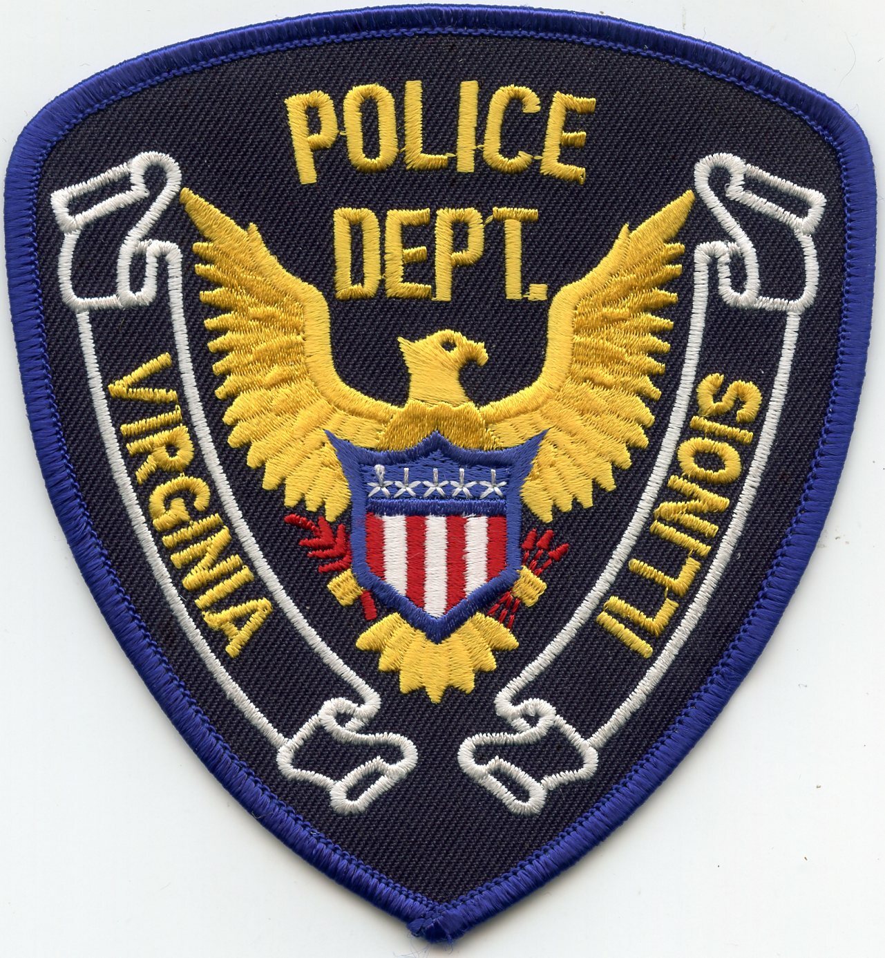 VIRGINIA ILLINOIS IL blue border POLICE PATCH