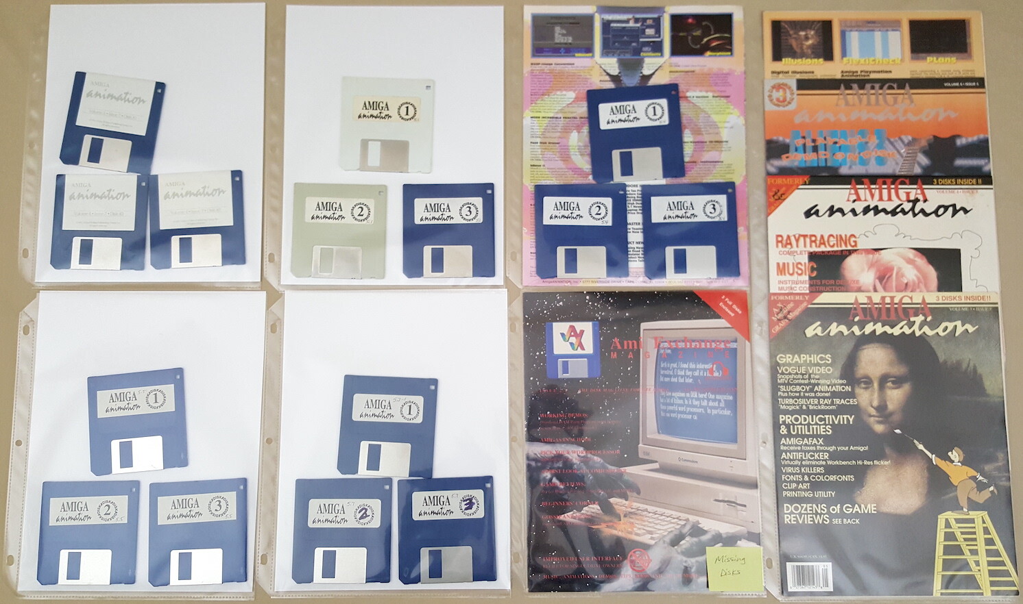 (5) Amiga Animation Disk Magazines ©1991-1992 for Commodore Amiga +Some Extras