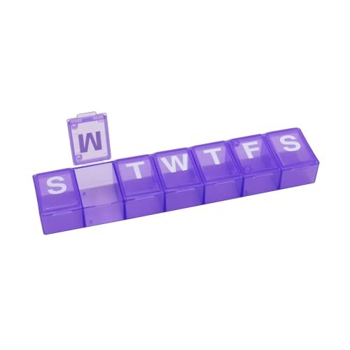 Weekly (7-Day) Pill Case, Medicine Planner, Vitamin Organizer Box