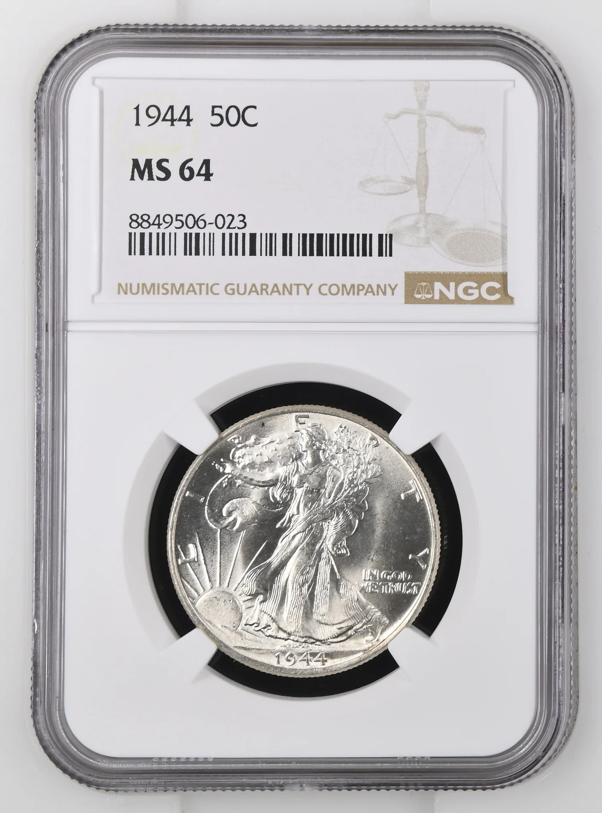 1944 Walking Liberty Half Dollar NGC MS-64