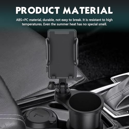 Car Cup and Phone Holder, 2-in-1 Multifunctional Adjustable Extender Mount,