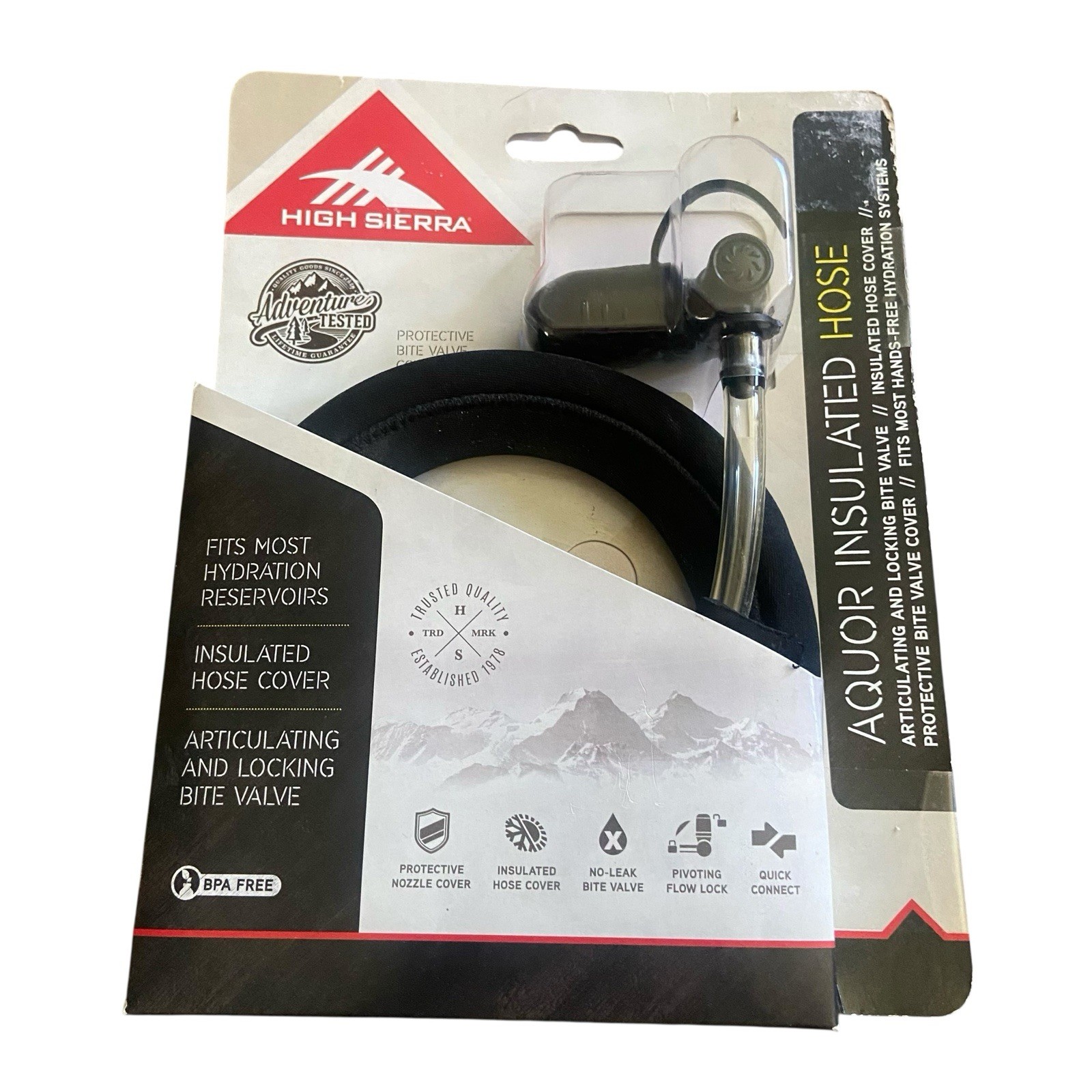 New High Sierra Replacement Insulated Hose For Hydration Backpack Aquor Black
