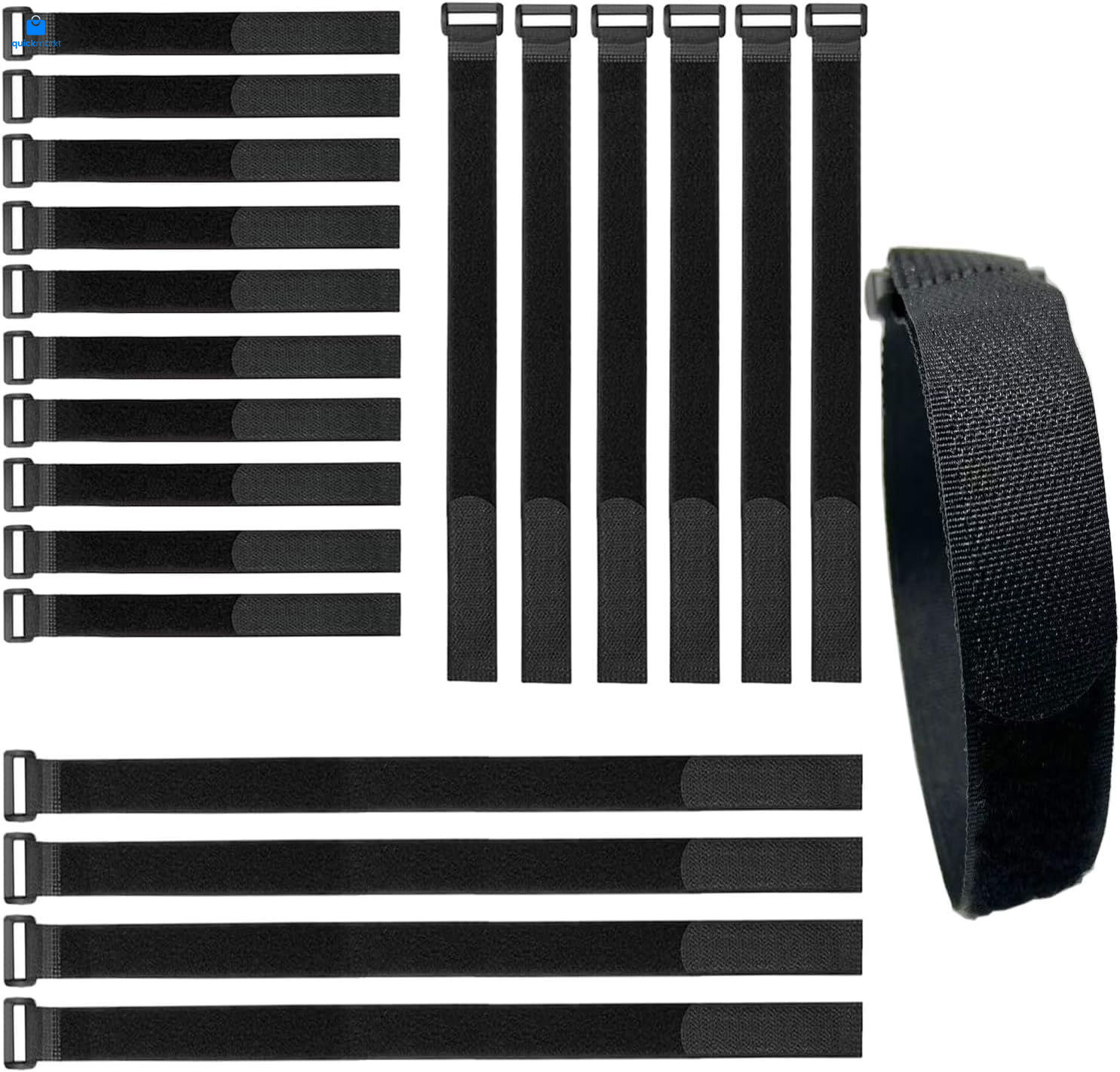 20 Pack(8"-12"-16") Reusable Fastening Cable Ties and (8-12-16) x 1 Inch