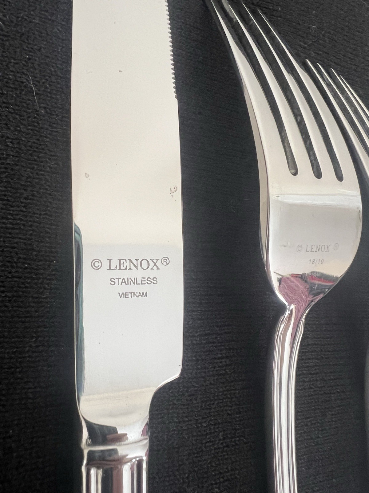 Lenox Pine Grove Stainless Flatware 18/10 Set 7 Piece Place Setting for One