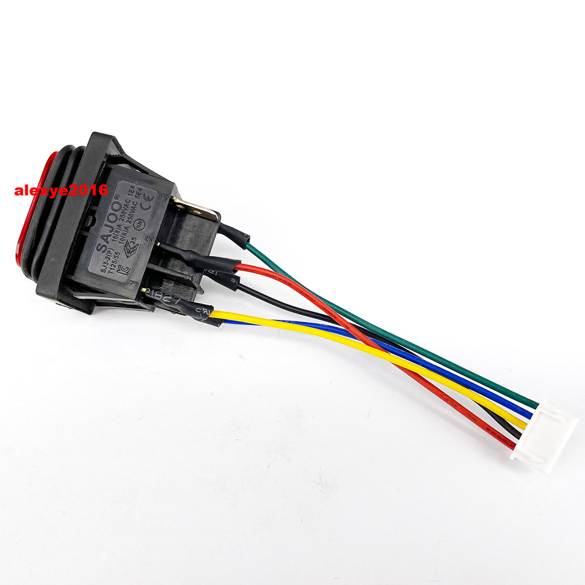 SAJOO 6 Pins 3 Positions SJ3-2(P) Waterproof Switch with 5-Holes Connector