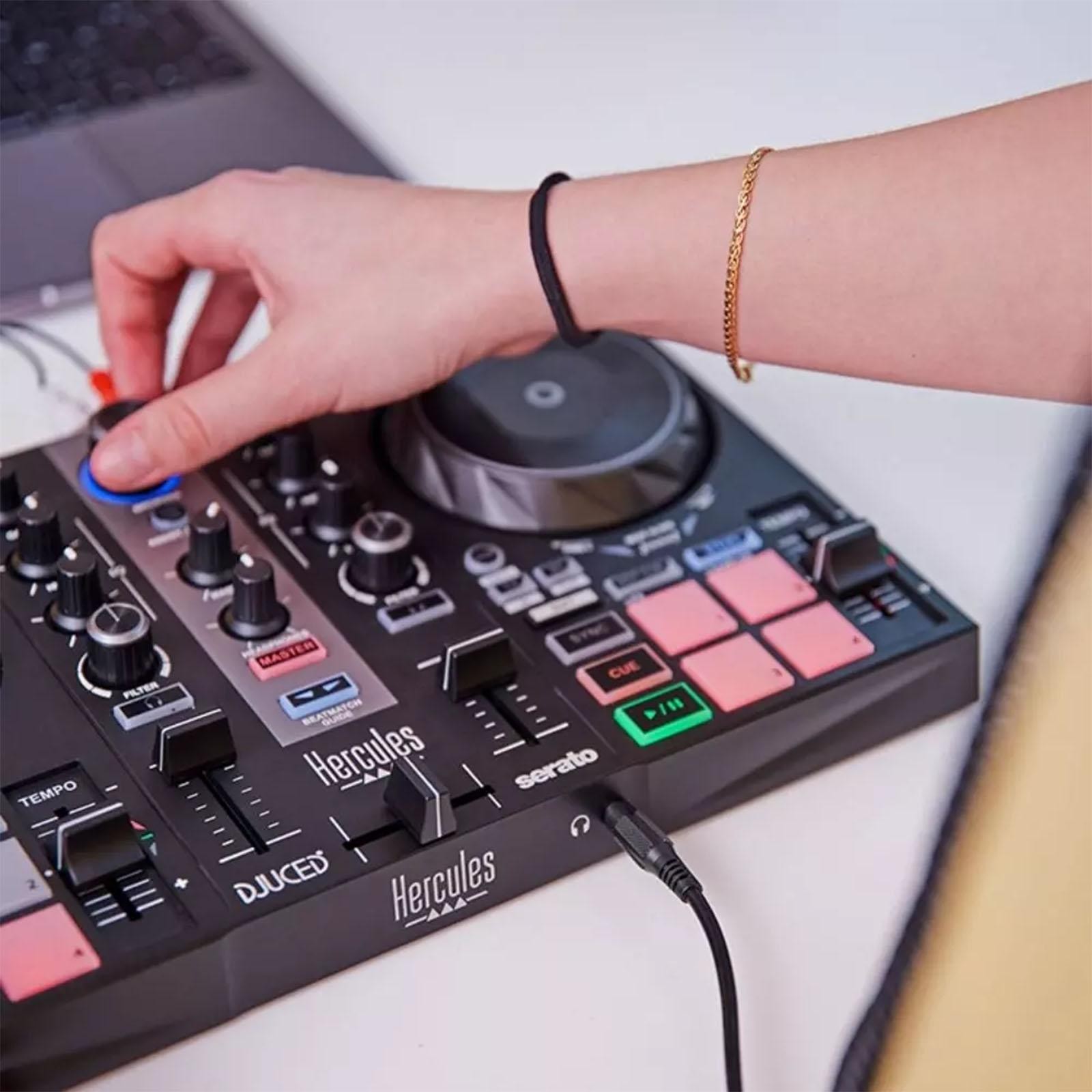 Hercules DJLearning Kit MK2 with DJ Controller, Monitors & Stands