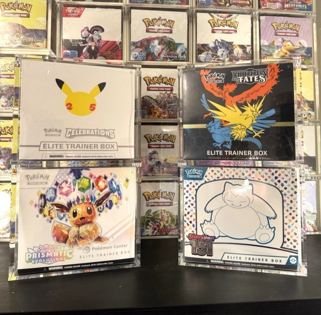 Pokemon ETB Display Case Acrylic Magnetic Lid Protective ELITE TRAINER BOX