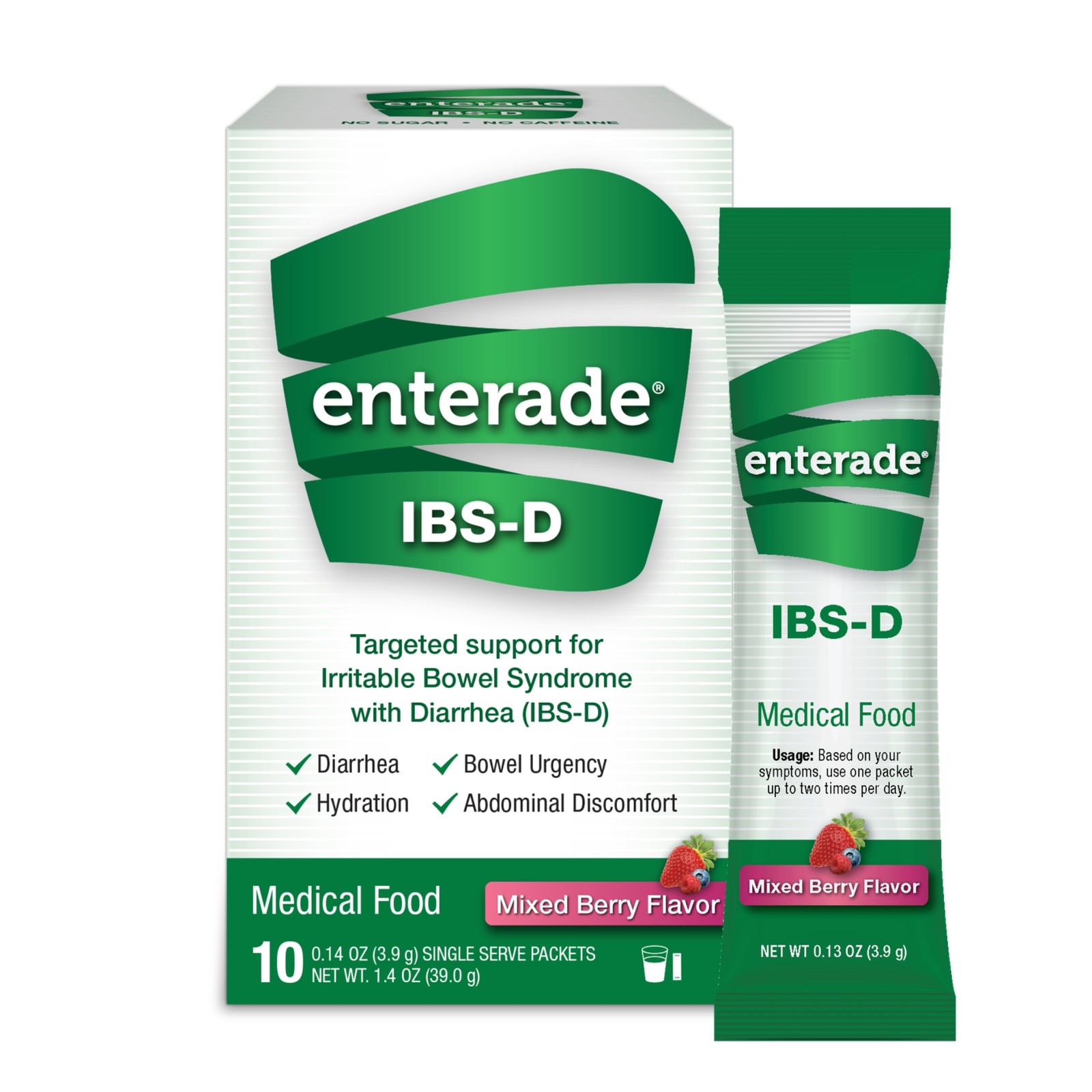 enterade IBS-D Oral Supplement Mixed Berry 0.14 oz. Packet 1 Ct