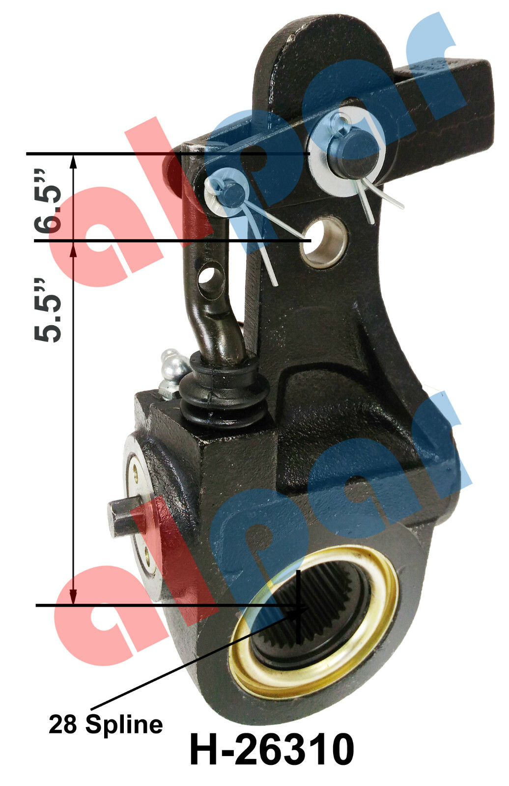 28 Spline 5.5" Automatic slack adjuster REF:E-6994, 22102, 136.2831, L3006