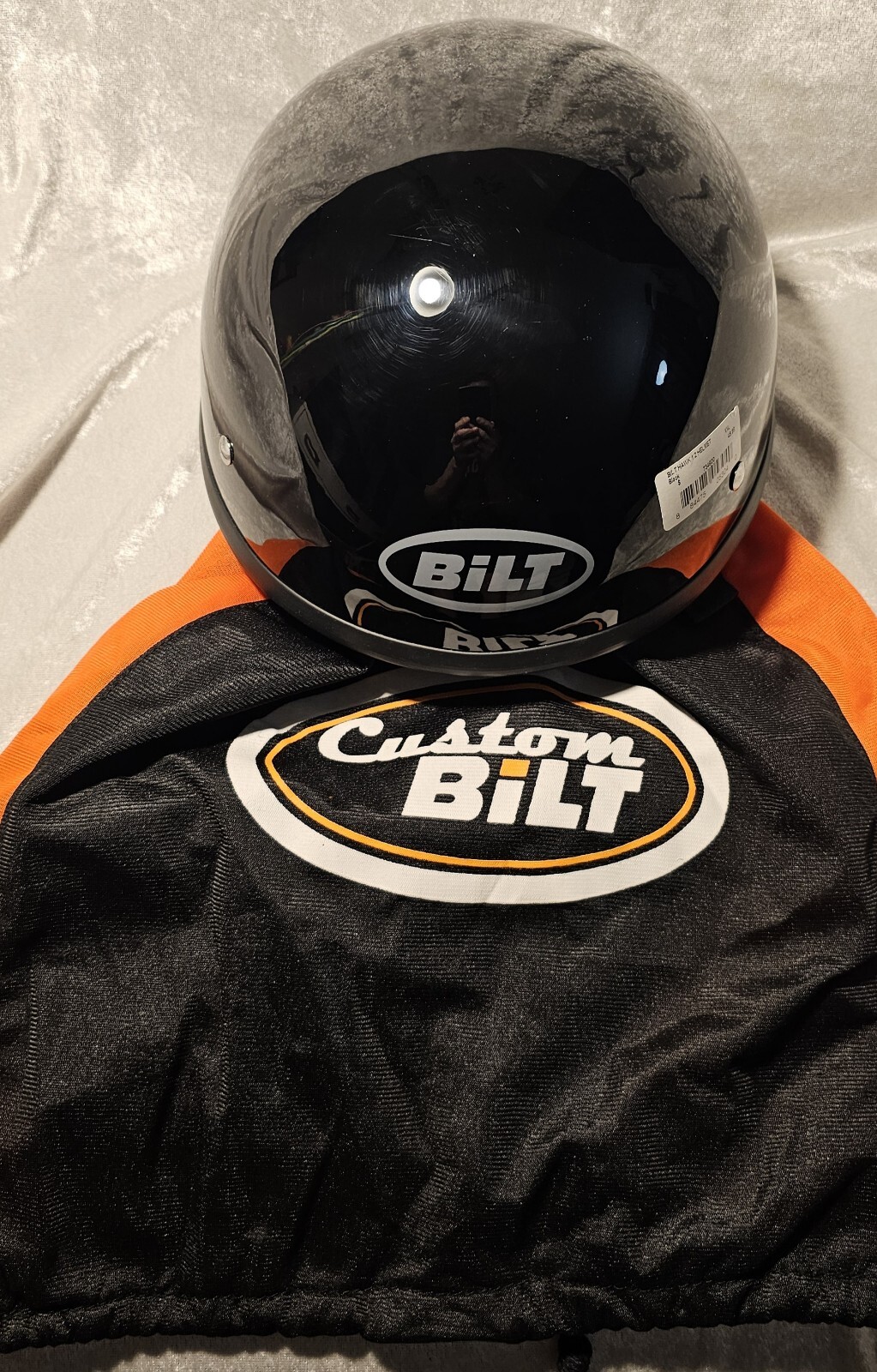 Bilt Hawk 1/2 Motorcycle Helmet Black Adult Size XXL DOT CERTIFIED W/ Bag & Tags