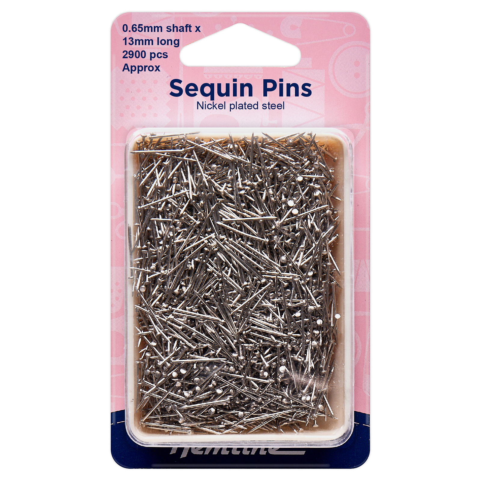 Hemline 13mm Nickel Sequin Pins