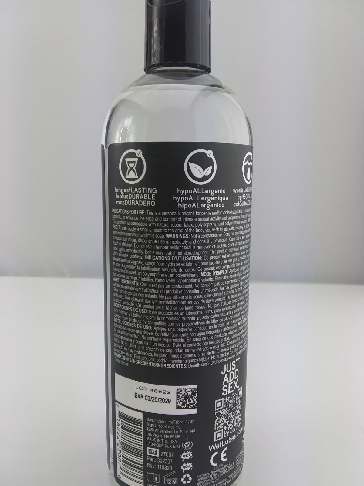 Wet Platinum Silicone Based Lube Personal Lubricant - Choose Size 8oz / 16oz
