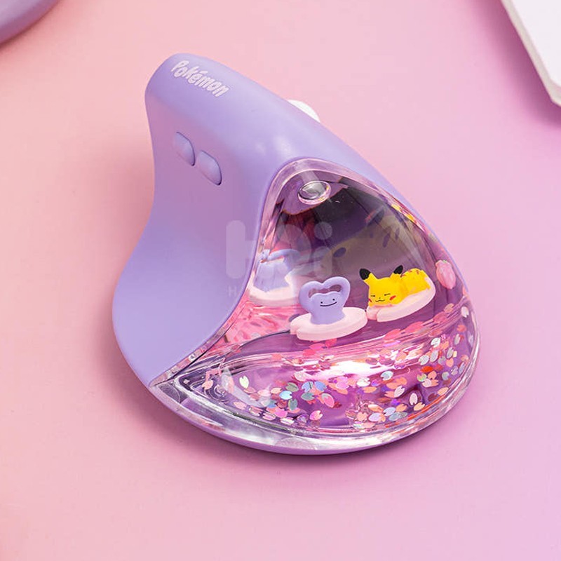 Pokemon Genuine Ditto Pikachu Bluetooth Vertical Mouse 2.4Ghz Wireless Mouse