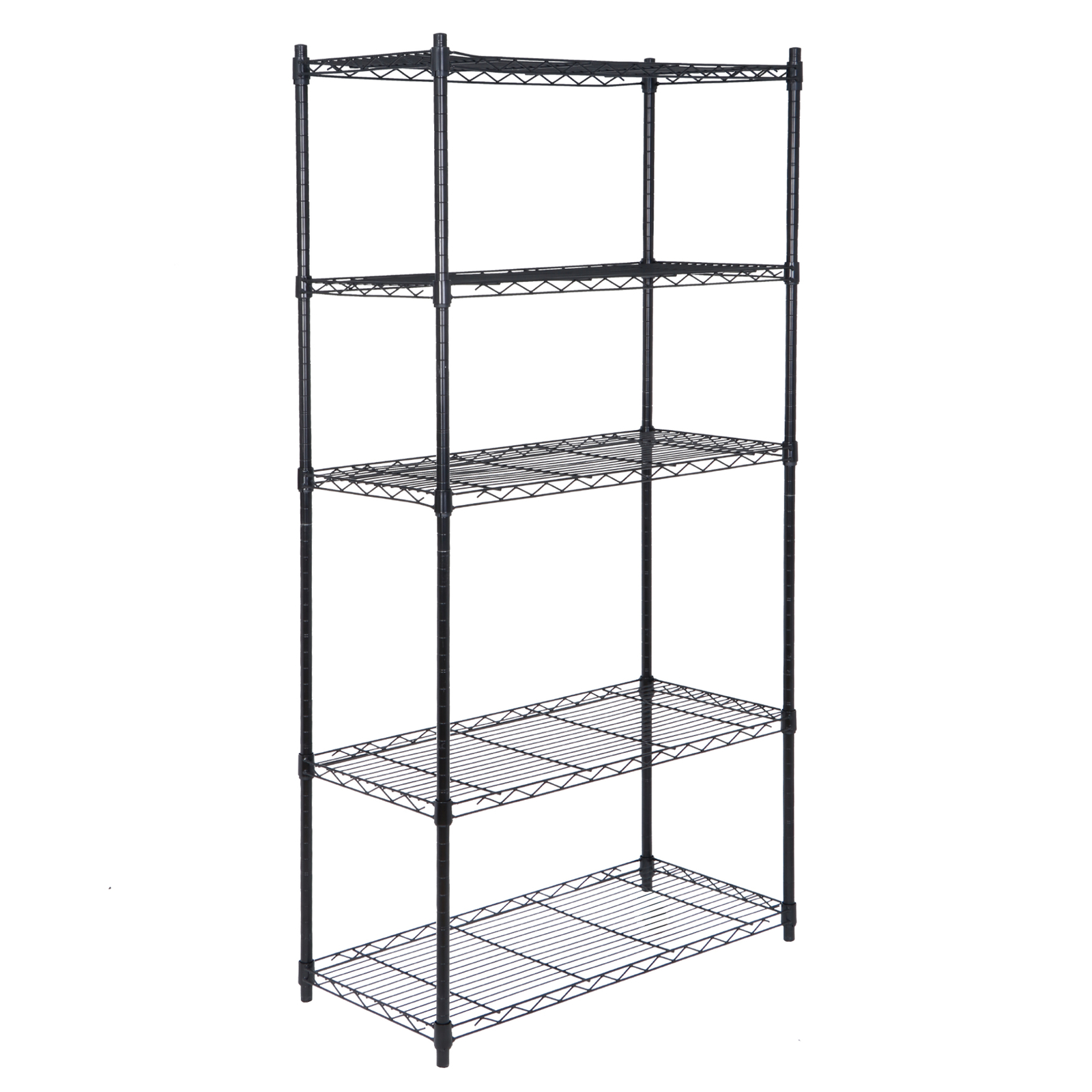 5 Tiers Wire Shelving Unit Rack Large Space Adjustable Storage Shelves Kitchen