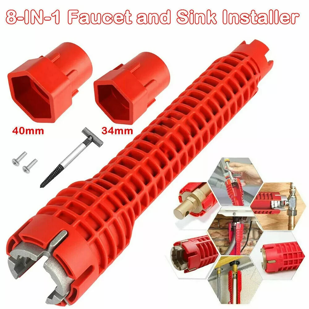 8 in 1 Faucet and Sink Installer Multi Tool Plumbing Repair Removal Tool