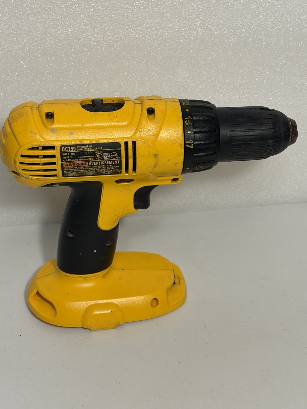 USED DeWalt DC759 Bundle - DRILL, BATTERY, and CHARGER with CASE