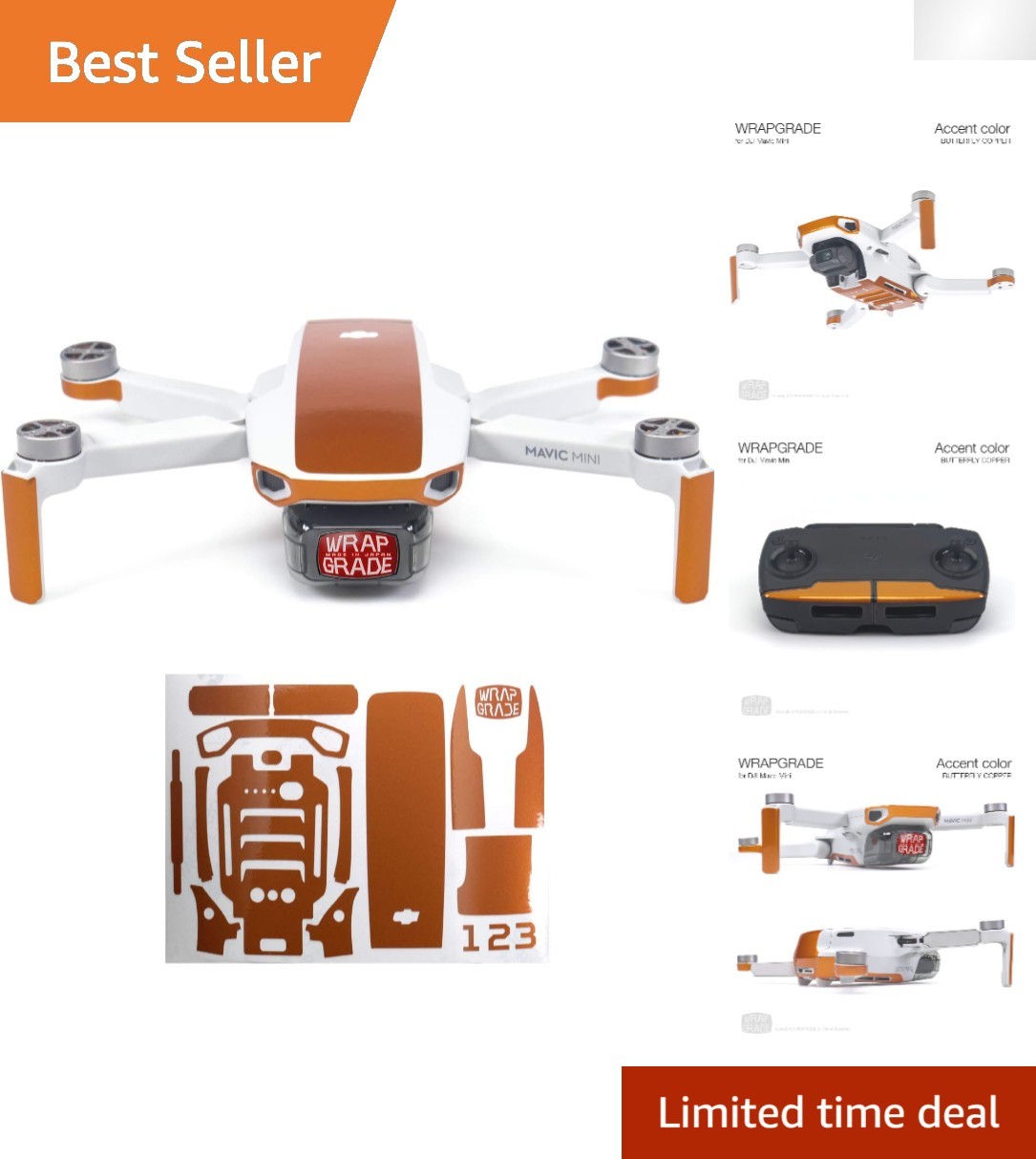 Custom Drone Skin - Butterfly Copper for DJI Mavic Mini & Mini 2 SE & 4K Models
