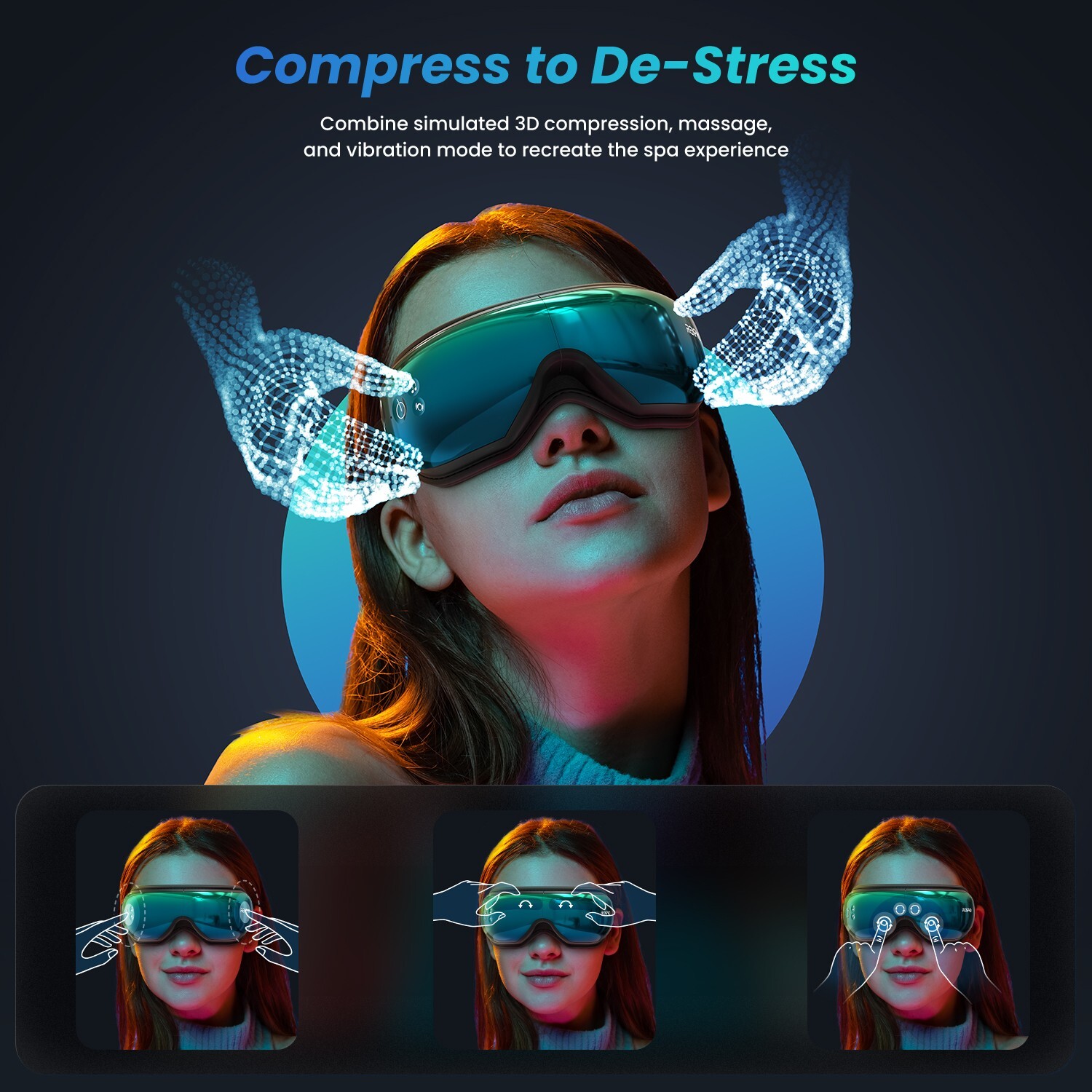 Electric Vibration Eye Massager w/ Bluetooth Eye Relieve Fatigue relaxing Machin