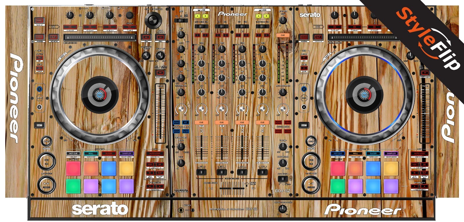 Pioneer DDJ-SZ Skin | Wood Design 4 | Protective Decal | StyleFlip Skins