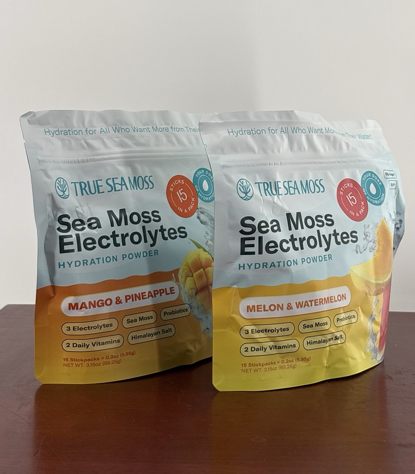True Sea Moss Electrolytes Powder 15 Stickpacks Mango & Pineapple 0g Sugar