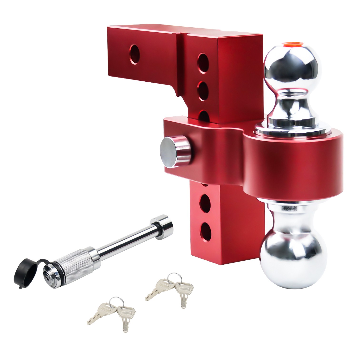6" Height Adjustable Trailer Hitch Ball Mount Fits 2" & 2-5/16" Balls 5K LBS GTW