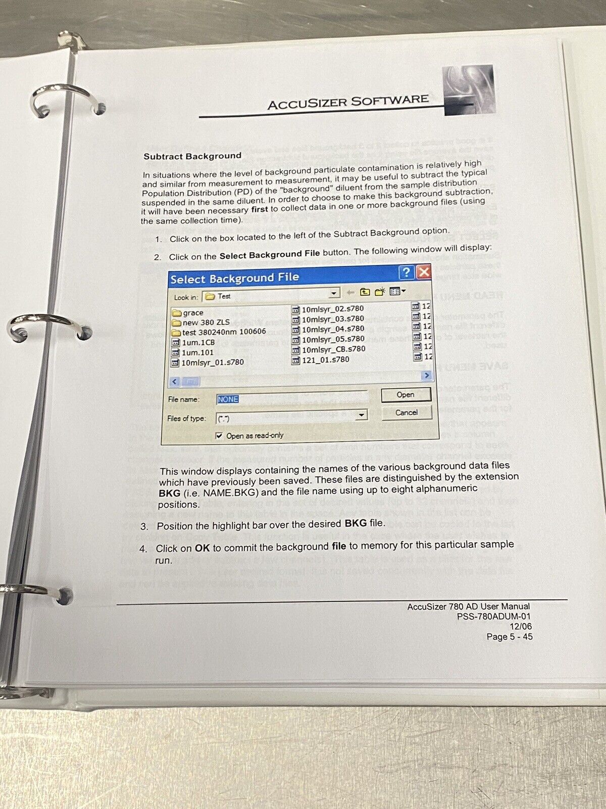 Accusizer 780 AD PSS-780ADUM-01 - Users Guide / Instructions Manual