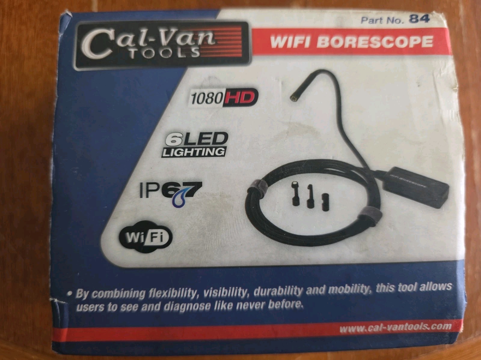 Cal Van Wireless Wifi Borescope Camera High-Res 1080 HD Water-Resistant No. 84