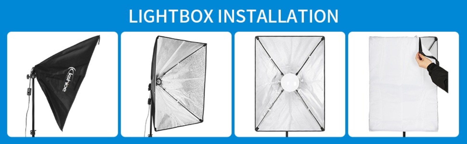 Softbox Lighting Kit, Photo Equipment Studio Soft box 20" x 27", with E27 Socket