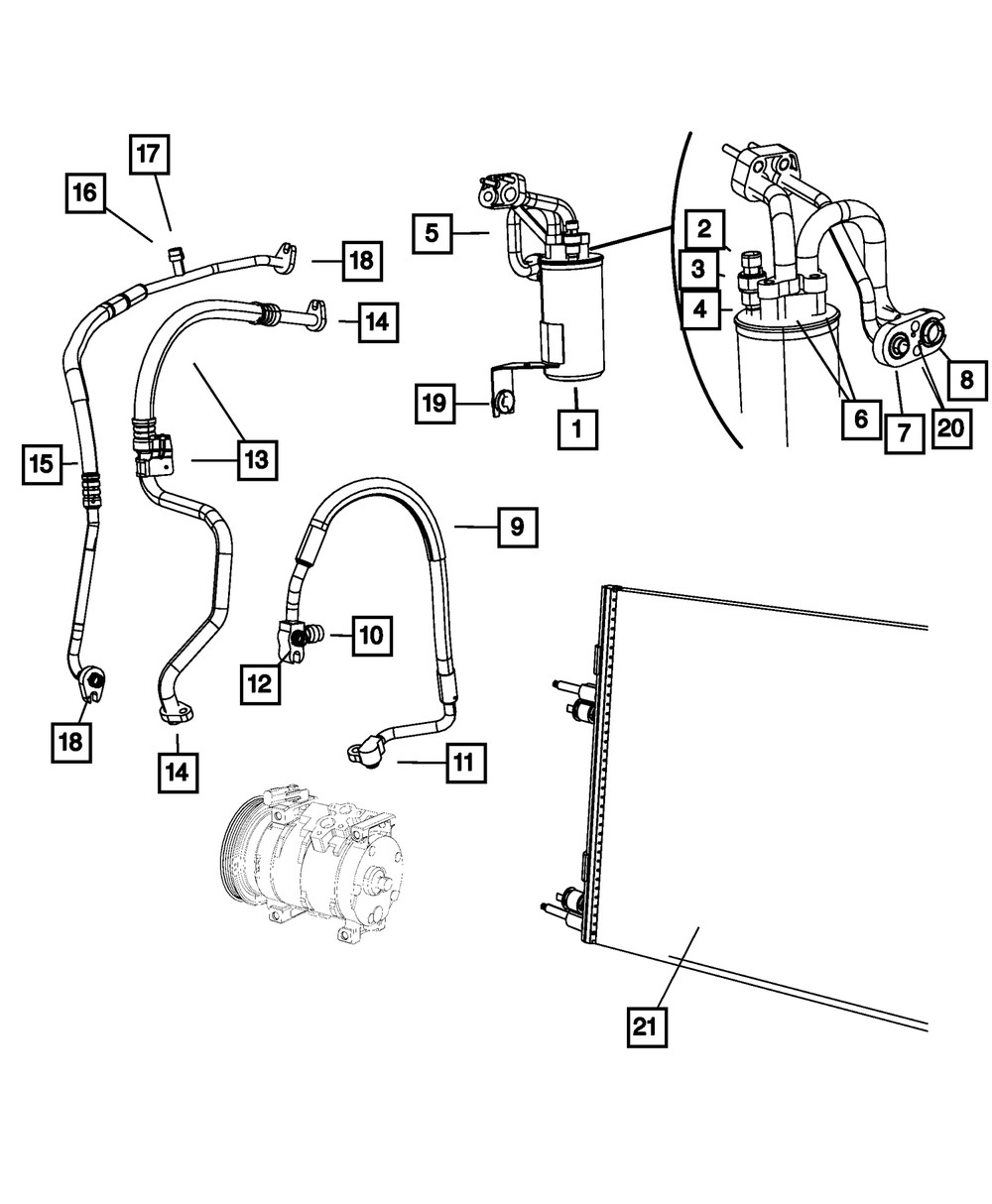 Genuine Mopar Air Conditioning Accumulator 68029242AA