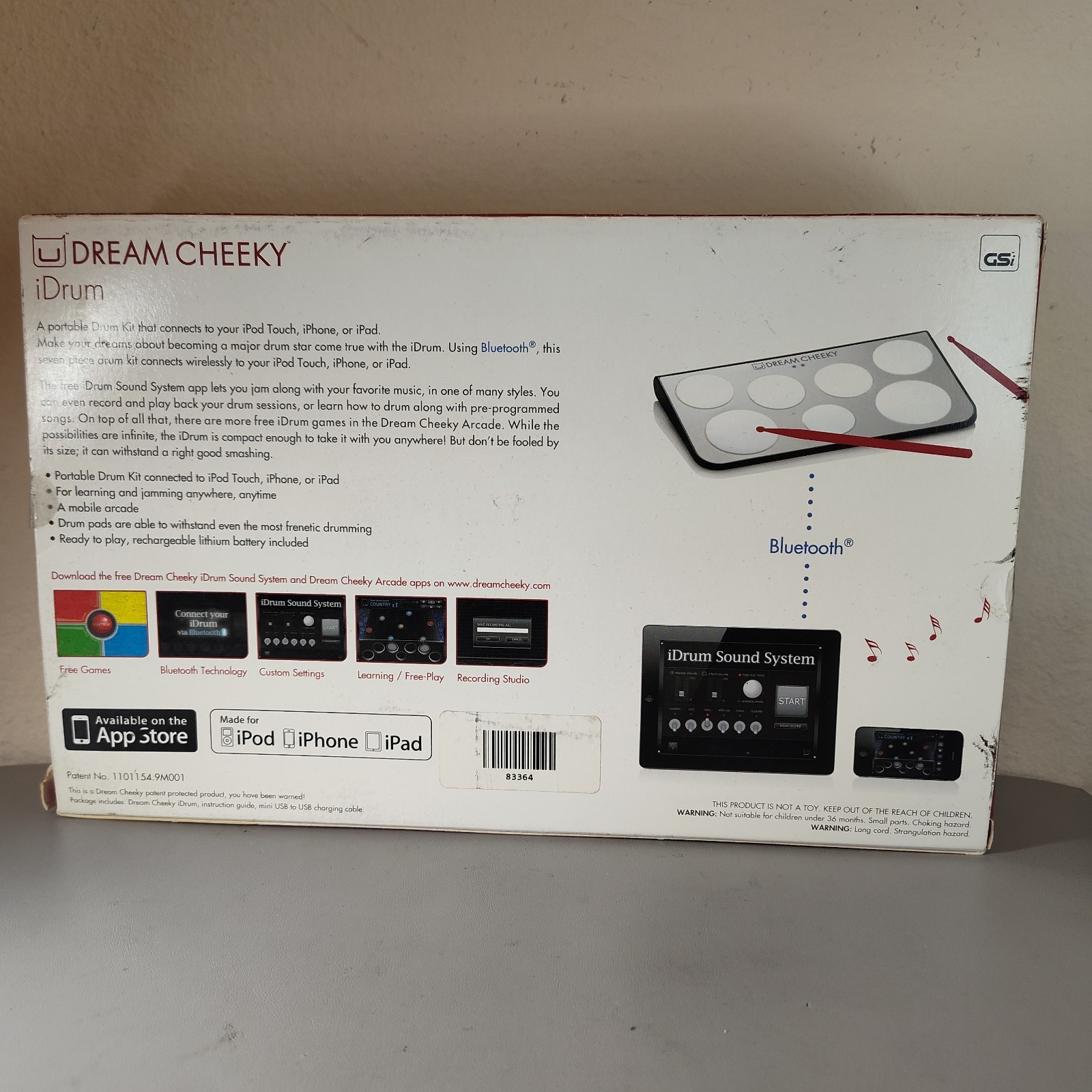 Dream Cheeky iDrum Wireless Bluetooth Drumpad for iPhone iPod iPad