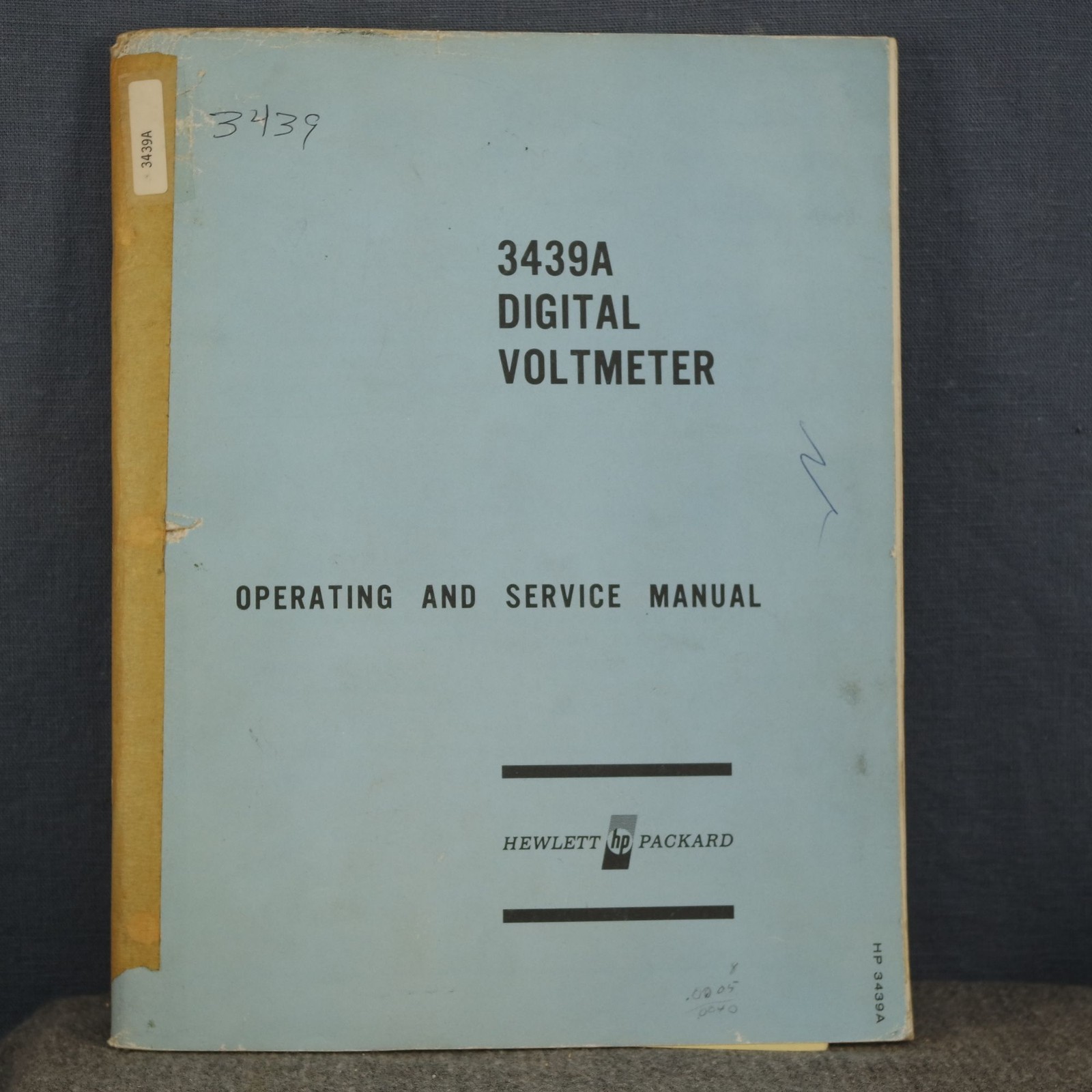 HP 3439A Digital Voltmeter Operating & Service Manual With Schematics
