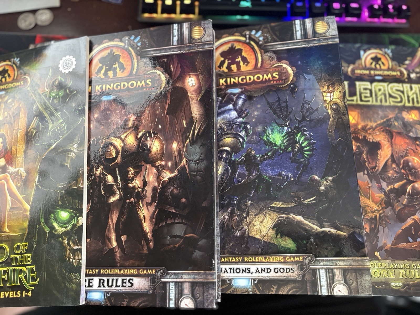 Iron Kingdoms RPG, Core Rules Books, Kings Nations, Unleashed, Witchfire,