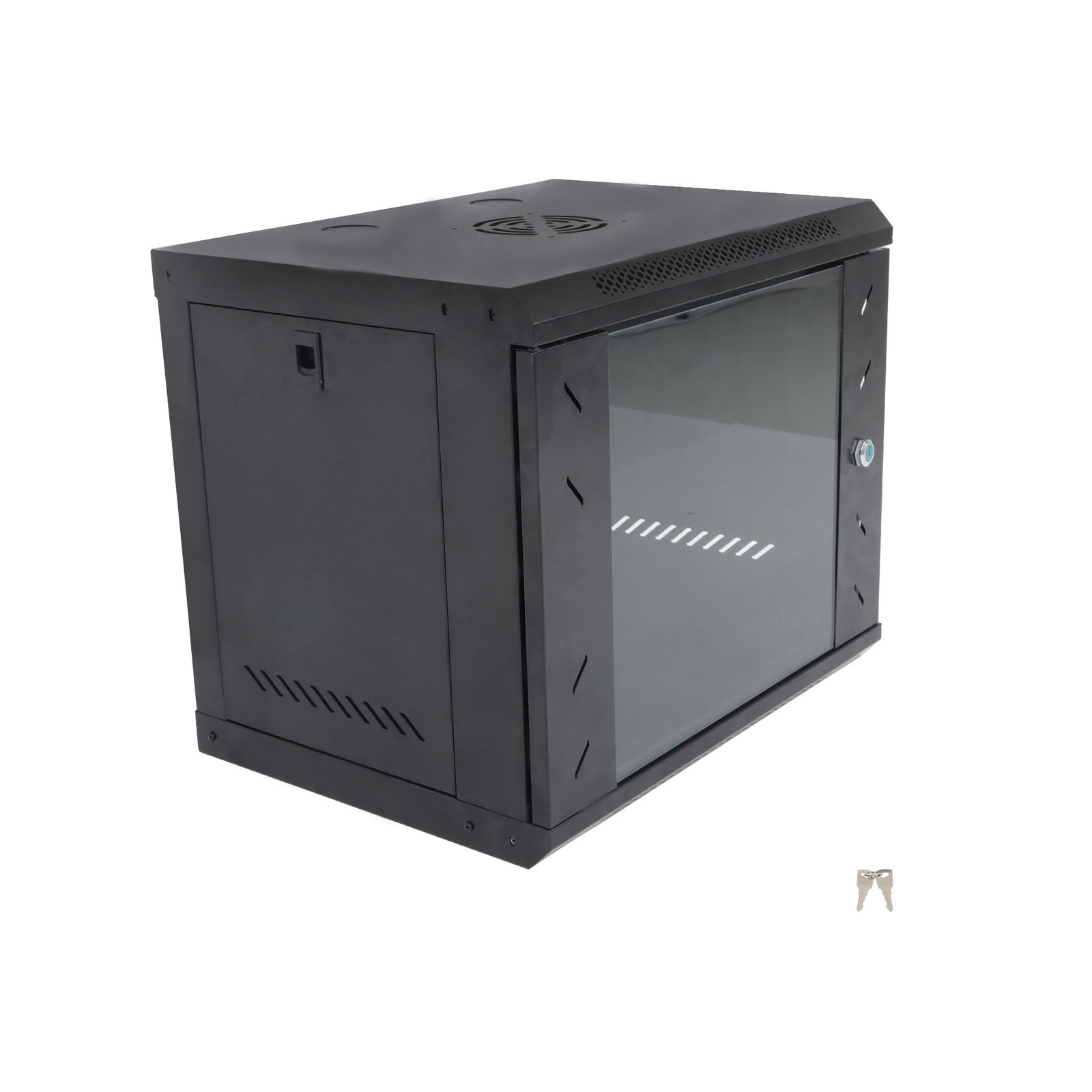 9U Wall Mount Network Server Rack Cabinet Enclosure 15.5'' Deep Door Lock