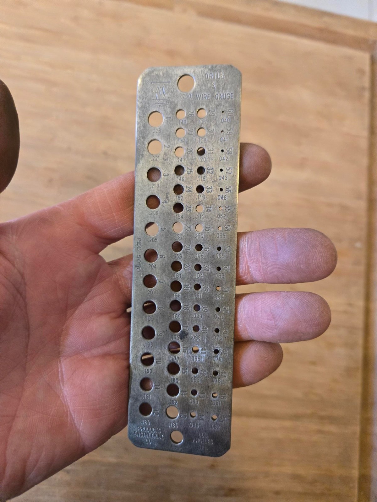 Vintage PEC Tool Drill & Wire Gauge